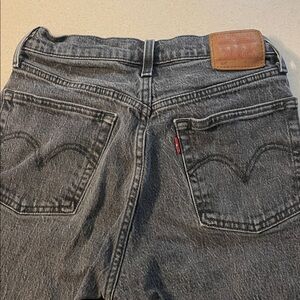 Levi's Womens Washed Grey Straight Jeans